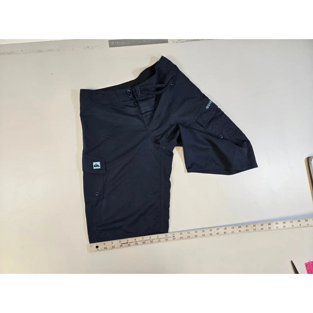 Quiksilver Mens Navy Cargo Board Shorts Swim Trunks Size 30‎ AQBBS03072
